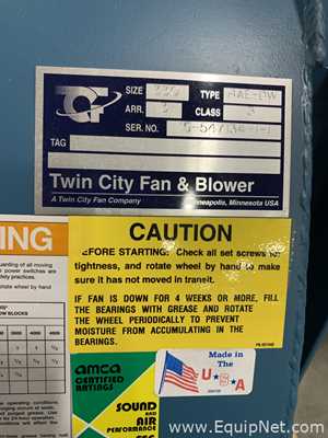 Sopladora Twin City Fan and Blower BAE-DW. Sin usar