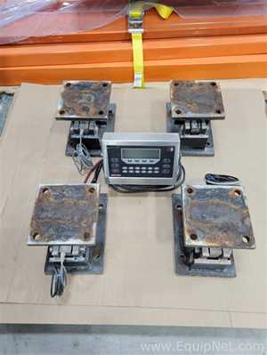 Set of 4 Rice Lake RL75016-10K Weigh Cells with 720i Digital Weighing Indicator