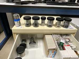 Lot of Various Carl Zeiss Microscope Objectives and Accessories plus Minolta X300s SLR Camera