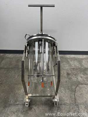15L Glass Bioreactor Vessel Assembly Stainless Headplate Impeller Support Frame