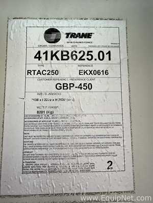 Enfriador Trane RTAC250 DEZ0HC2GXL3LYXBABXX1EX41PDAEX4