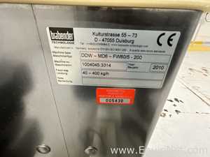Alimentador de Tornillo Acero inoxidable Brabender Technologie DDW-MD6-FW80/5-200