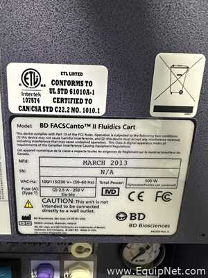 Citômetro de Fluxo BD Biosciences BD FACSCANTO II Fluidics Cart