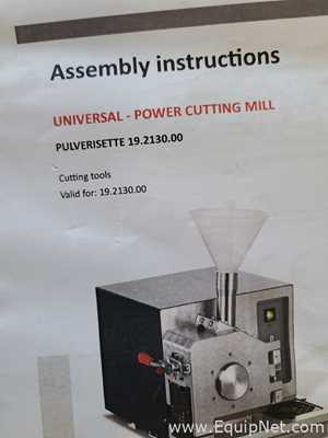 Fritsch Pulverisette 19 Grinder