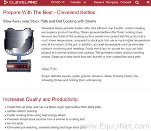 Cleveland KDL-40-T Tilting Stainless Steel Steam Kettle