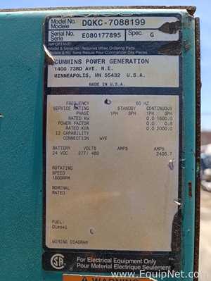 Cummins Power Generator DQKC 7088199 With Engine QSK60-G6