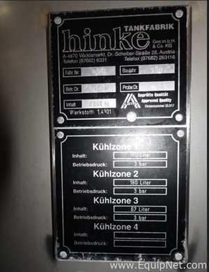 Tanque aço inox Hinke Tankbau GmbH 
