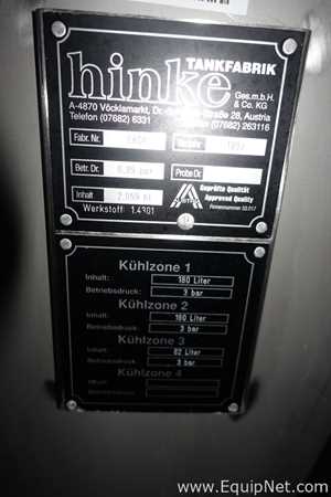 Hinke 205900 Liters Stainless Steel Vertical Tank