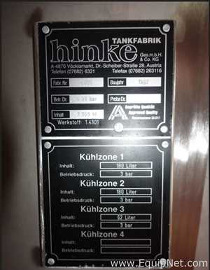 Tanque Acero inoxidable Hinke Tankbau GmbH 