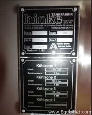 Tanque aço inox Hinke Tankbau GmbH 