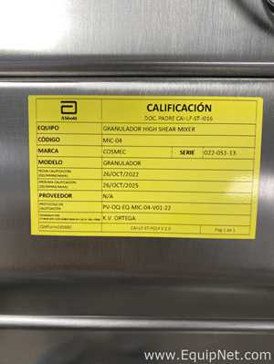 Granulador Cos.Mec MGR 6 Lab