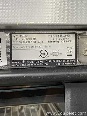 Camara De Humedad Memmert HCP50