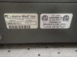 Astro Med, Inc. Dash 10 Ten Channel Thermal Chart Recorder