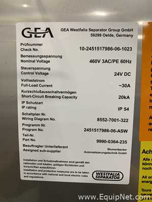 Separador GEA Westfalia Separator Group GmbH GSC-18-06-077
