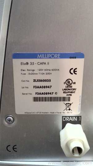 Sistema de Purificación y Destilación de Agua Millipore Elix 35