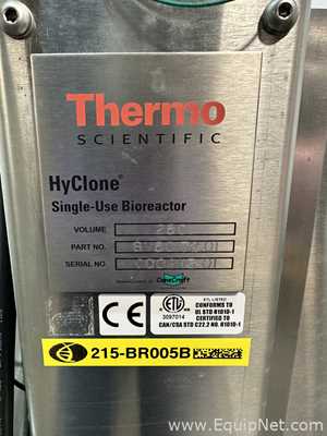 Thermo Scientific 250L HyClone Bioreactor With Finesse 100-2137-103-R1 TruViu Control Panel Cart