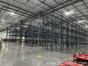 Lot of Teardrop Style Pallet Racking with Wire Decking