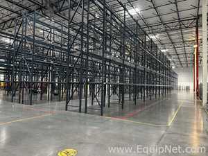 Lot of Teardrop Style Pallet Racking with Wire Decking