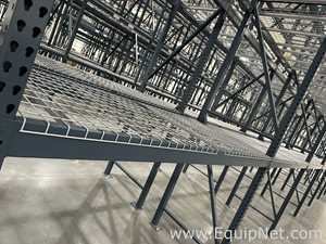 Lot of Teardrop Style Pallet Racking with Wire Decking
