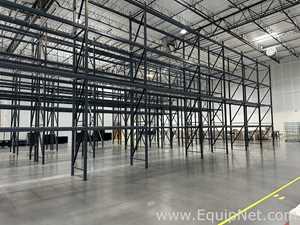 Lot of Teardrop Style Pallet Racking with Wire Decking