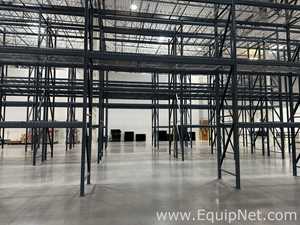 Lot of Teardrop Style Pallet Racking with Wire Decking
