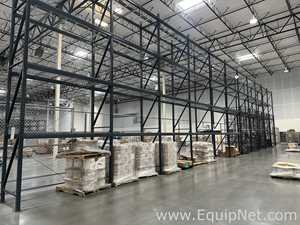 Lot of Teardrop Style Pallet Racking with Wire Decking