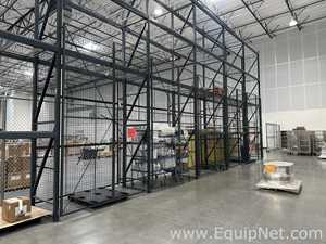 Lot of Teardrop Style Pallet Racking with Wire Decking