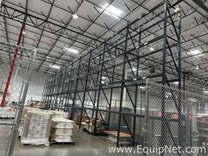 Lot of Teardrop Style Pallet Racking with Wire Decking