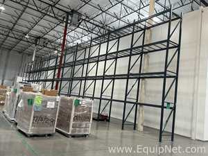 Lot of Teardrop Style Pallet Racking with Wire Decking