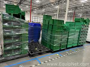 Lot of Uline and Quantum Storage Systems Plastic Stacking Storage Bins
