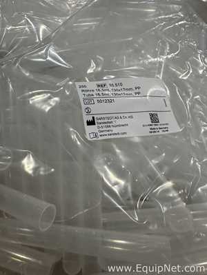 Large Lot of Unused Corning Falcon 352057 14 mL Polystyrene Round-Bottom Tubes and Sarstedt 55.510 1