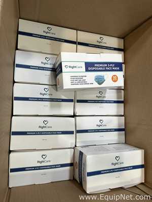 Large Lot of Unused RightCare RCTPFM Premium 3-Ply Disposable Face Masks