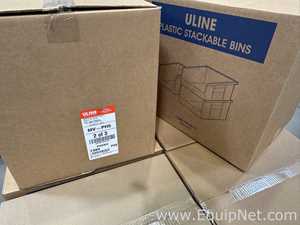 Lot of Unused Uline S-12421Y 18 x 11 x 10 Plastic Stackable Bins