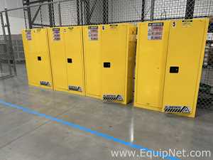 Lote de  Gabinetes de Almacenamiento de Inflamables JustRite Requisitos de aire 60 GALS.  60 Galones