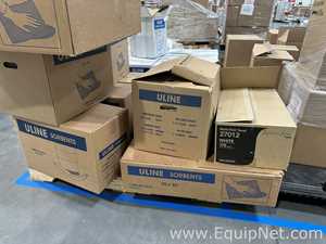 Large Lot of Uline Sorbent Pads and Socks