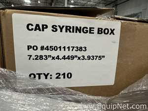 Large Lot of Unused Corrugated Cardboard Syringe Packaging Cartons