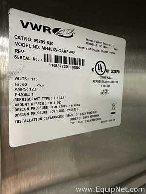 Unidade de Refrigeração VWR Scientific MH45SS-GARE-VW