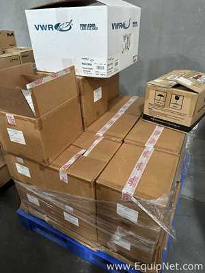 Large Lot of Unused Bormioli B0669-4 50mL Clear Borosilicate Glass Serum Bottles with VWR Petri Dish