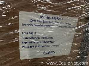 Large Lot of Unused Bormioli Pharma B0720-2 100mL Clear Borosilicate Glass Serum Bottles