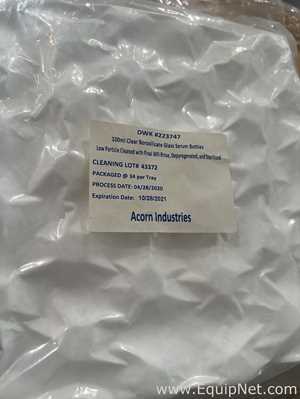 Large Lot of Bormioli B0720-2 100mL Clear Borosilicate Glass Serum Bottles