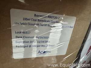 Large Lot of Unused Bormioli B0720-2 100mL Clear Borosilicate Glass Serum Bottles