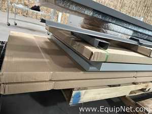 Lot of Unused Uline H-1137-LTOP and H-2484-LTOP Laminate Packing Table Tops and Legs