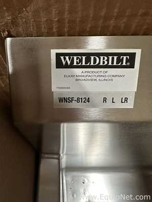Unused Elkay Weldbilt WNSF-8124 Stainless Steel Single Bowl Sink