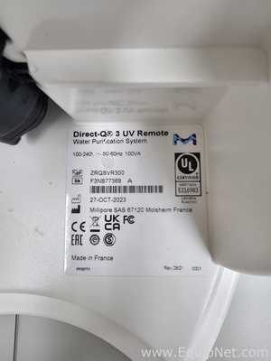 Millipore Direct-Q 3 UV-R Laboratory Purified Water Generation and Dispensing System