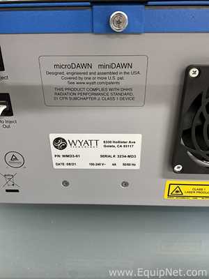 Wyatt Technology miniDAWN Scattering Detector With Optilab Differential Refractive Index Detector