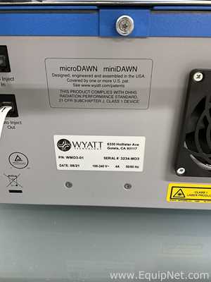 Wyatt Technology miniDAWN Scattering Detector With Optilab Differential Refractive Index Detector