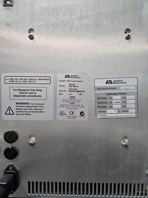 PCR y Termociclador Applied Biosystems 7500 Fast System