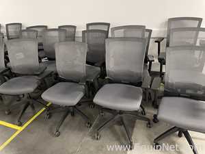 Lot of Gray Mesh Back Adjustable Office Task Chairs