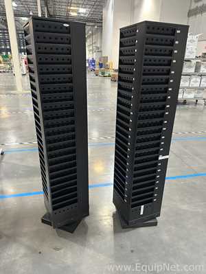 Lot of 2 Rotating Literature Sorting Towers