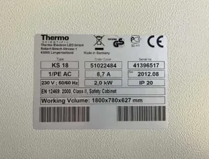 Cabina de Seguridad Biológica Thermo Scientific Hera Safe KS18